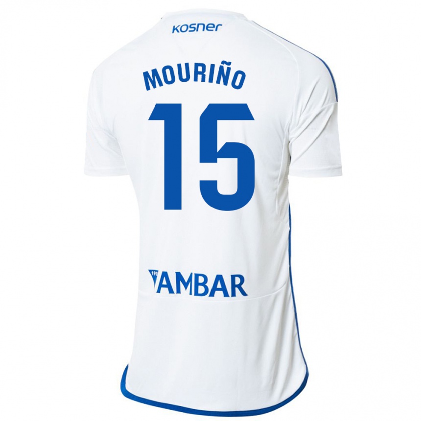 Hombre Fútbol Camiseta Santiago Mouriño #15 Blanco 1ª Equipación 2023/24 México