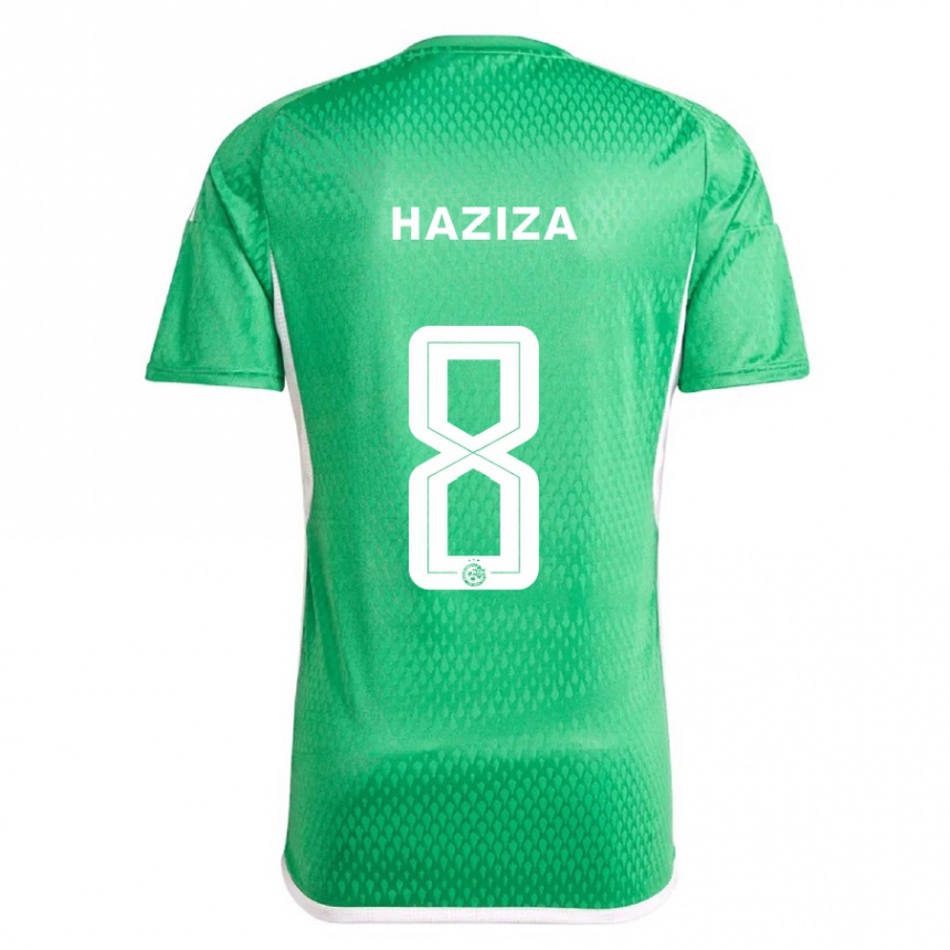 Hombre Fútbol Camiseta Dolev Haziza #8 Blanco Azul 1ª Equipación 2023/24 México