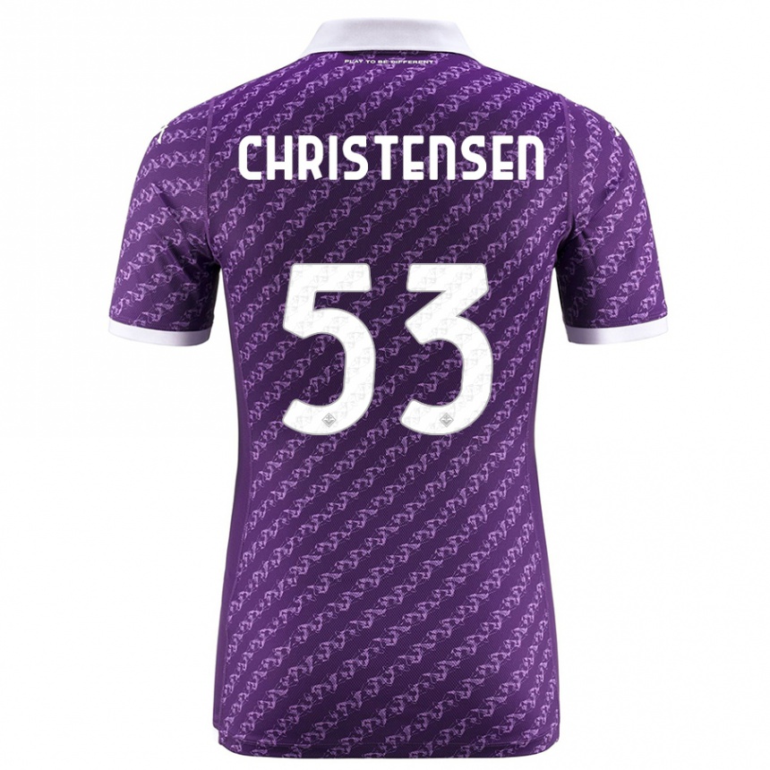 Hombre Fútbol Camiseta Oliver Christensen #53 Violeta 1ª Equipación 2023/24 México