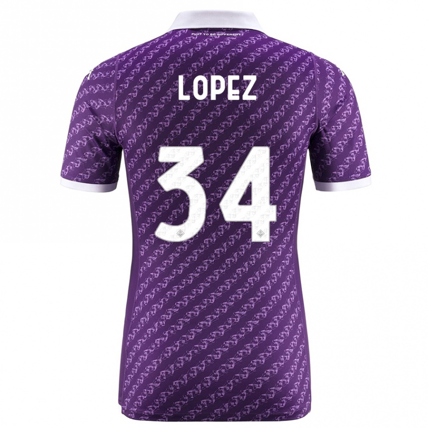 Hombre Fútbol Camiseta Lucas López #34 Violeta 1ª Equipación 2023/24 México