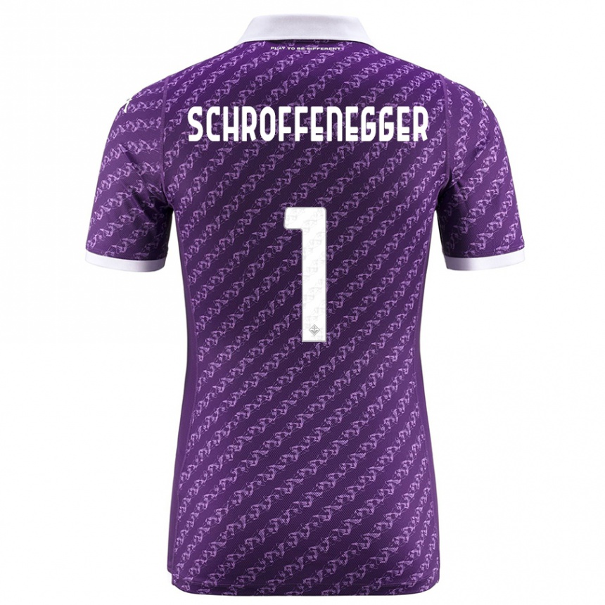 Hombre Fútbol Camiseta Katja Schroffenegger #1 Violeta 1ª Equipación 2023/24 México