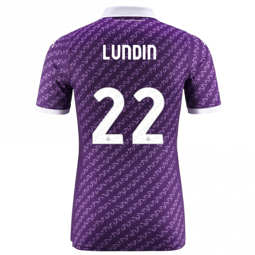 Hombre Fútbol Camiseta Karin Lundin #22 Violeta 1ª Equipación 2023/24 México