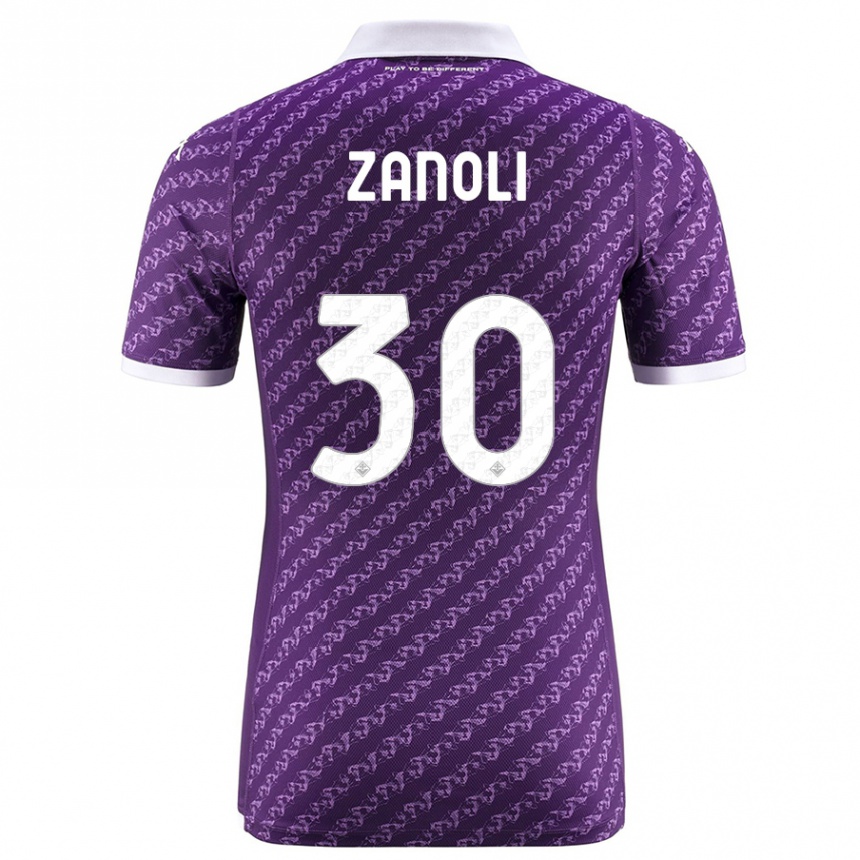 Hombre Fútbol Camiseta Martina Zanoli #30 Violeta 1ª Equipación 2023/24 México
