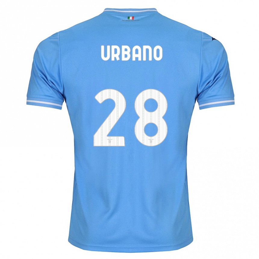 Hombre Fútbol Camiseta Nicolò Urbano #28 Azul 1ª Equipación 2023/24 México