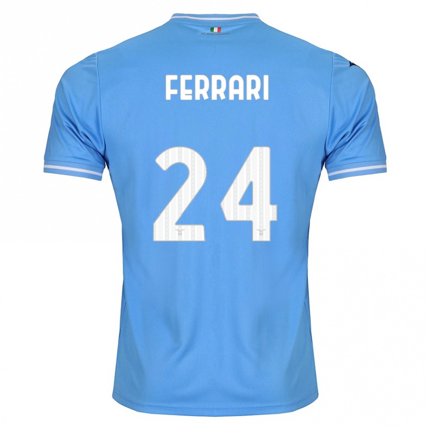 Hombre Fútbol Camiseta Lorenzo Ferrari #24 Azul 1ª Equipación 2023/24 México