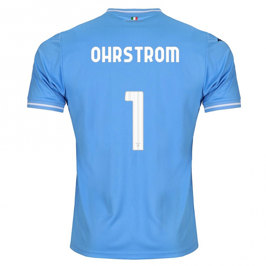 Hombre Fútbol Camiseta Stephanie Ohrstrom #1 Azul 1ª Equipación 2023/24 México