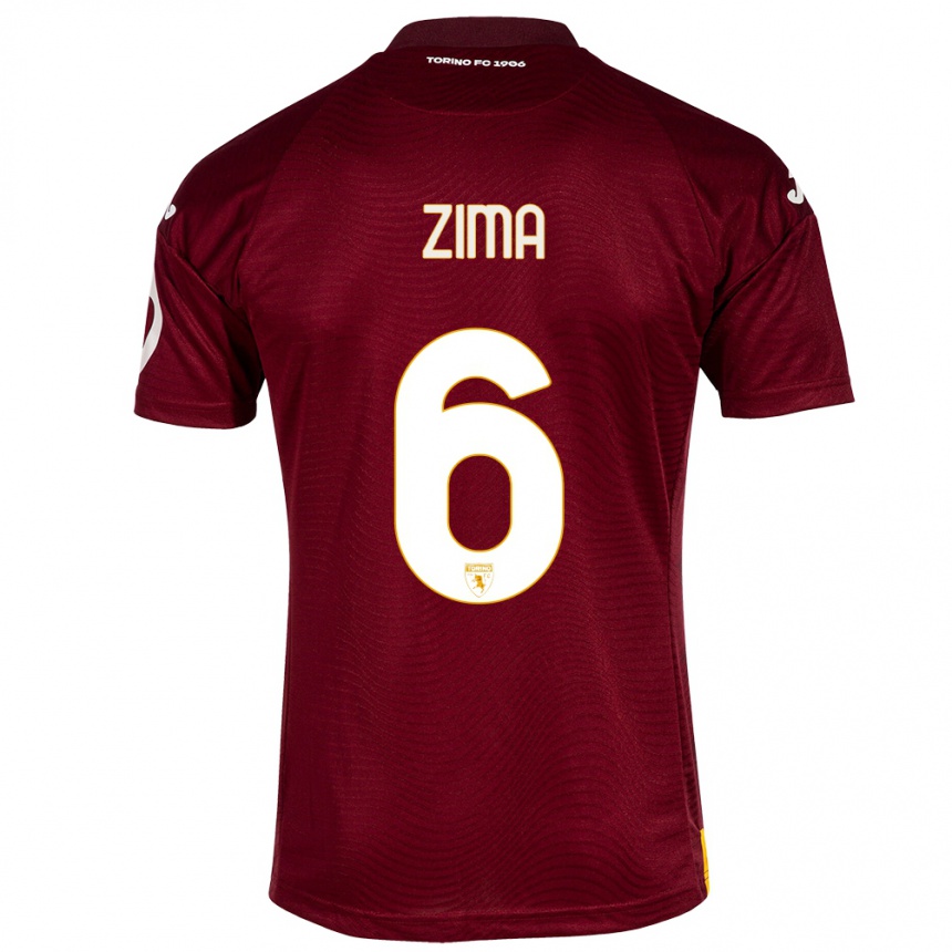 Hombre Fútbol Camiseta David Zima #6 Rojo Oscuro 1ª Equipación 2023/24 México