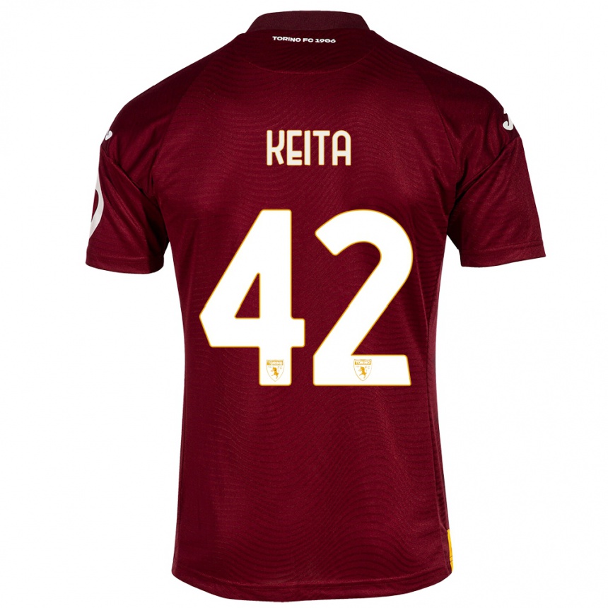 Hombre Fútbol Camiseta Karamoko Keita #42 Rojo Oscuro 1ª Equipación 2023/24 México