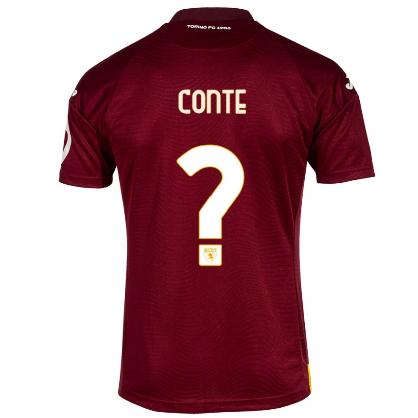 Hombre Fútbol Camiseta Gioele Conte #0 Rojo Oscuro 1ª Equipación 2023/24 México