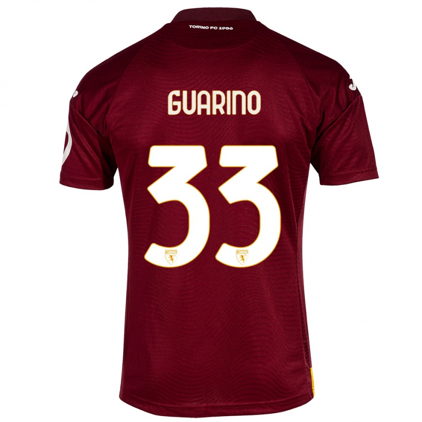 Hombre Fútbol Camiseta Rita Guarino #33 Rojo Oscuro 1ª Equipación 2023/24 México