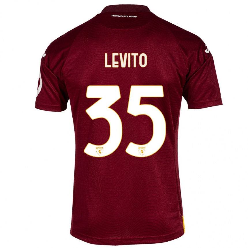 Hombre Fútbol Camiseta Isabeau Levito #35 Rojo Oscuro 1ª Equipación 2023/24 México