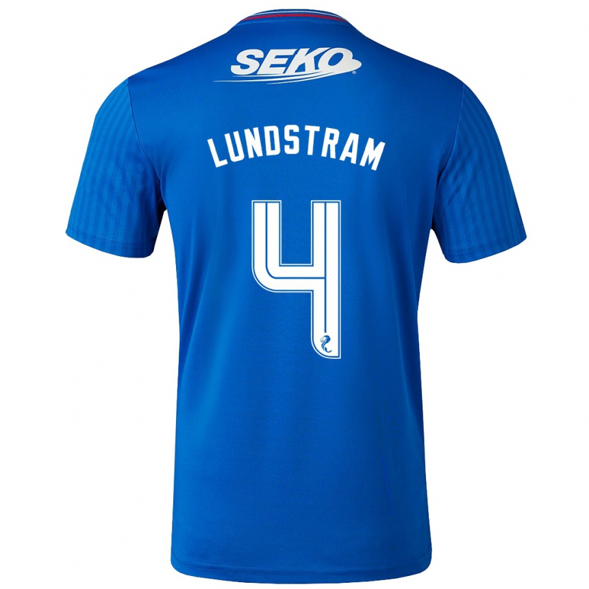 Hombre Fútbol Camiseta John Lundstram #4 Azul 1ª Equipación 2023/24 México