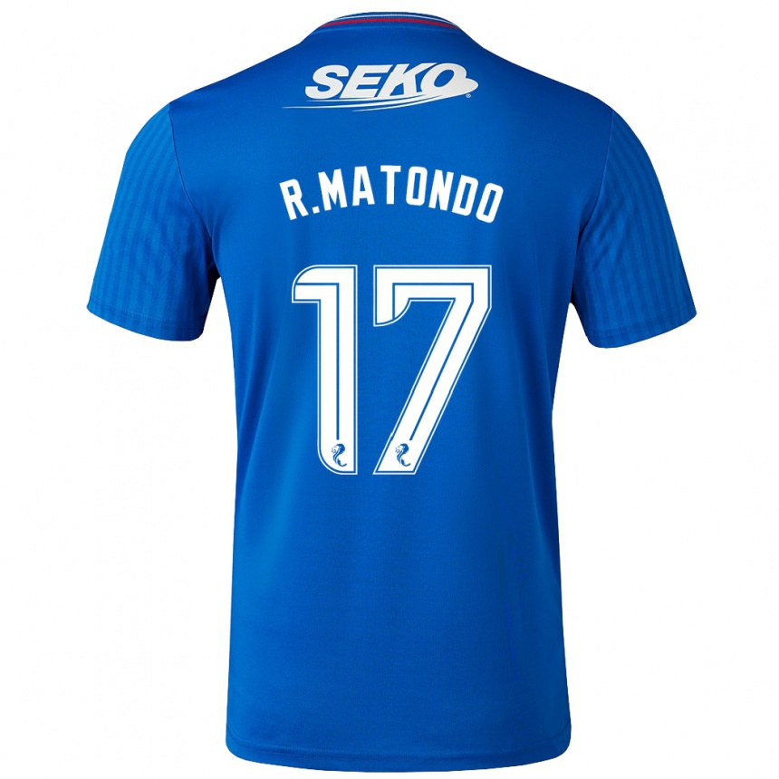 Hombre Fútbol Camiseta Rabbi Matondo #17 Azul 1ª Equipación 2023/24 México