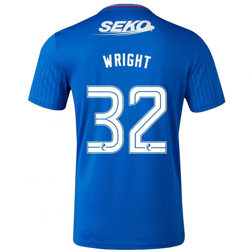 Hombre Fútbol Camiseta Kieran Wright #32 Azul 1ª Equipación 2023/24 México