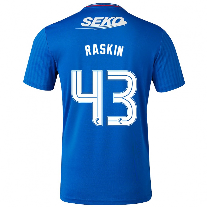 Hombre Fútbol Camiseta Nicolas Raskin #43 Azul 1ª Equipación 2023/24 México