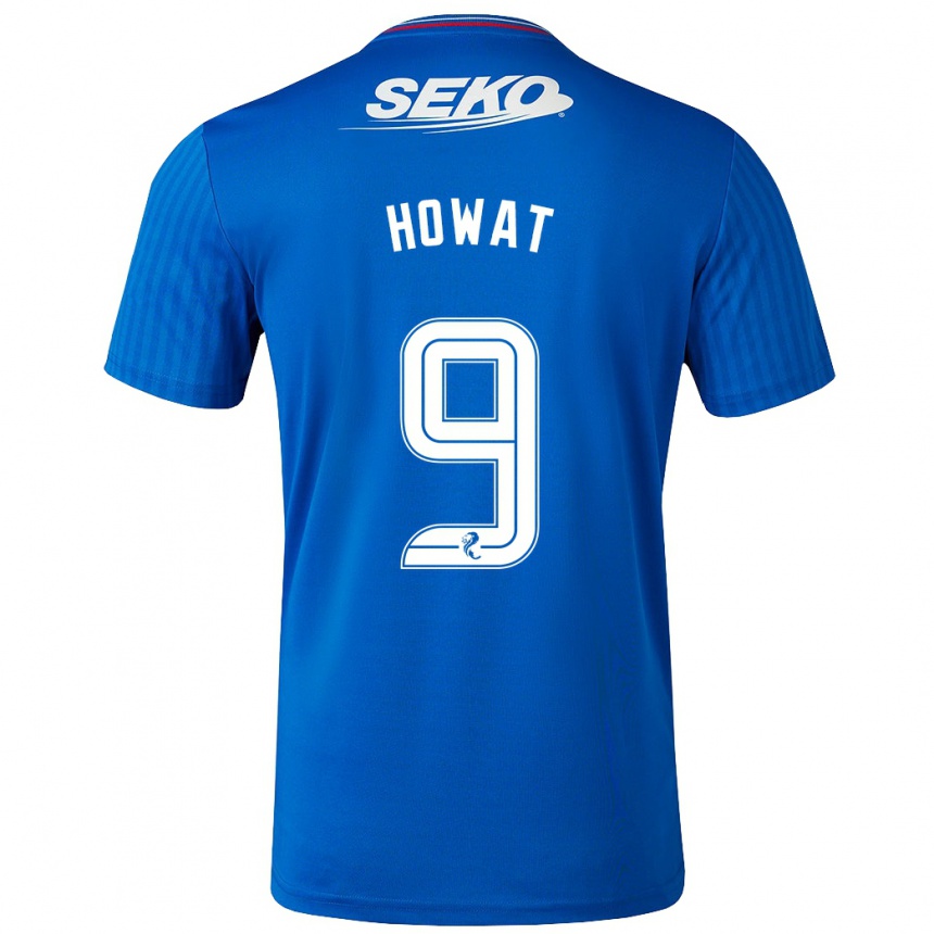 Hombre Fútbol Camiseta Kirsty Howat #9 Azul 1ª Equipación 2023/24 México