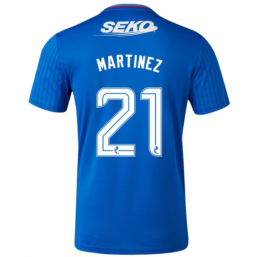 Hombre Fútbol Camiseta Lisa Martinez #21 Azul 1ª Equipación 2023/24 México