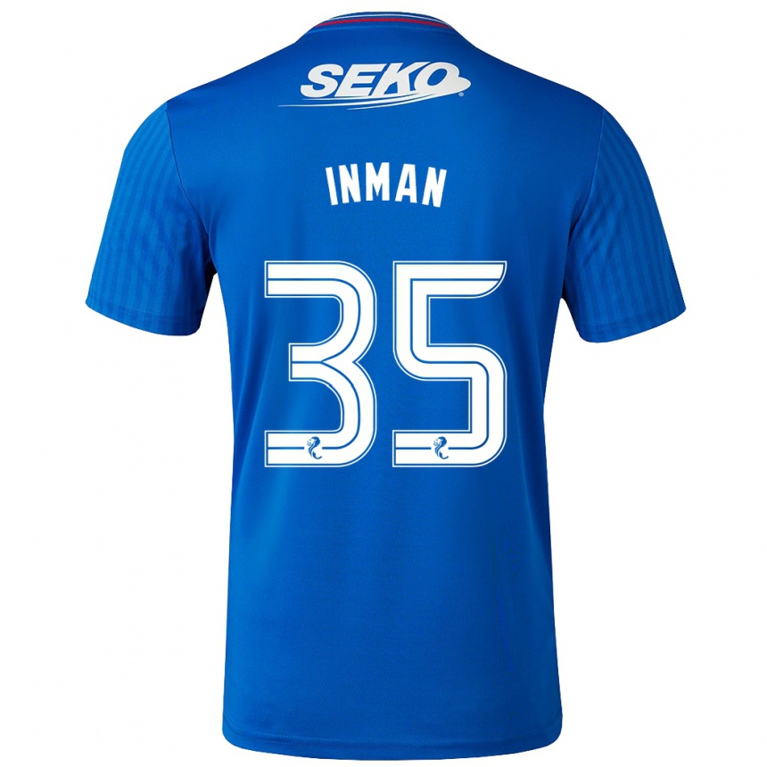 Hombre Fútbol Camiseta Lucy Inman #35 Azul 1ª Equipación 2023/24 México