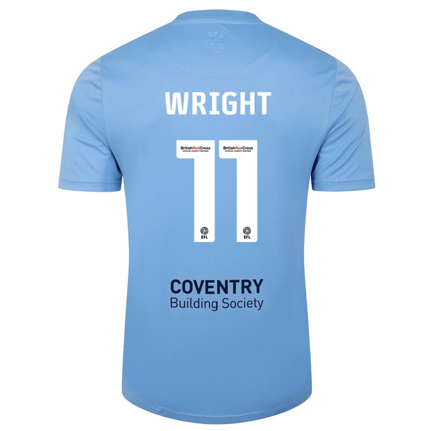 Hombre Fútbol Camiseta Haji Wright #11 Cielo Azul 1ª Equipación 2023/24 México