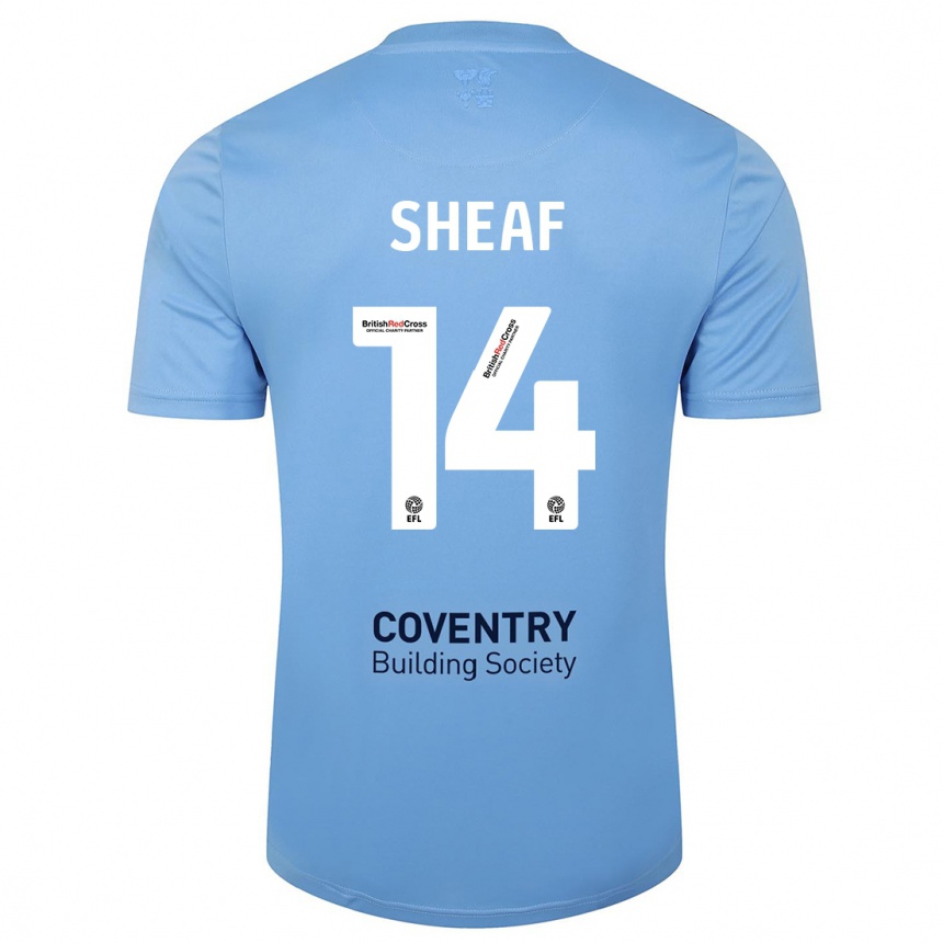 Hombre Fútbol Camiseta Ben Sheaf #14 Cielo Azul 1ª Equipación 2023/24 México