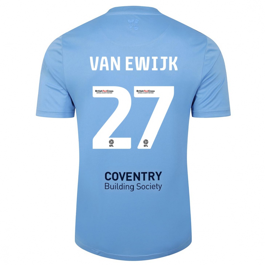 Hombre Fútbol Camiseta Milan Van Ewijk #27 Cielo Azul 1ª Equipación 2023/24 México