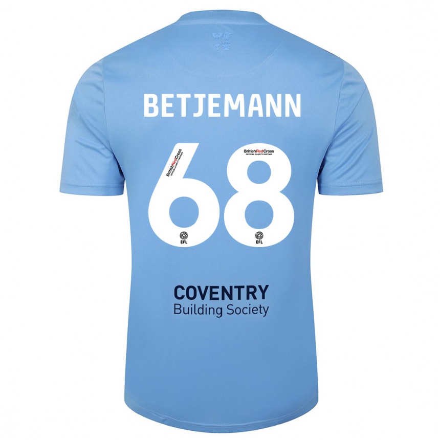 Hombre Fútbol Camiseta Elliot Betjemann #68 Cielo Azul 1ª Equipación 2023/24 México