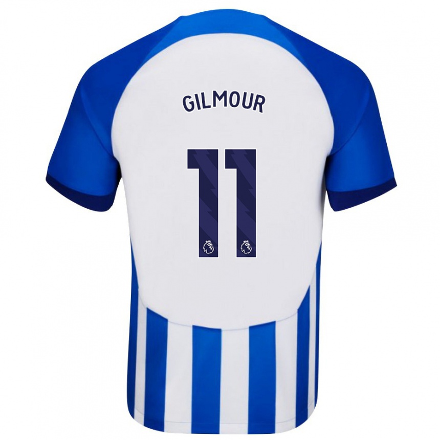 Hombre Fútbol Camiseta Billy Gilmour #11 Azul 1ª Equipación 2023/24 México