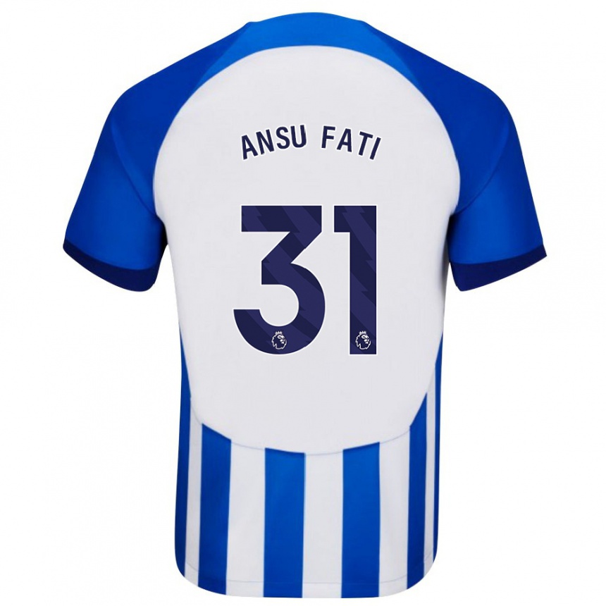 Hombre Fútbol Camiseta Ansu Fati #31 Azul 1ª Equipación 2023/24 México