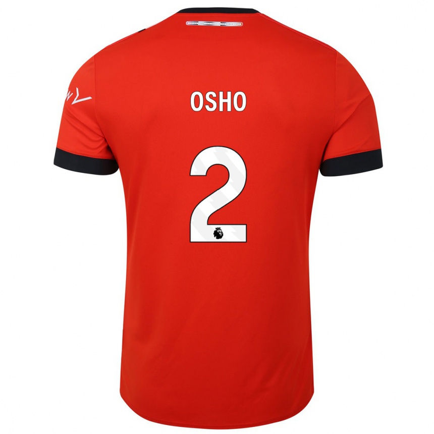 Hombre Fútbol Camiseta Gabriel Osho #2 Rojo 1ª Equipación 2023/24 México