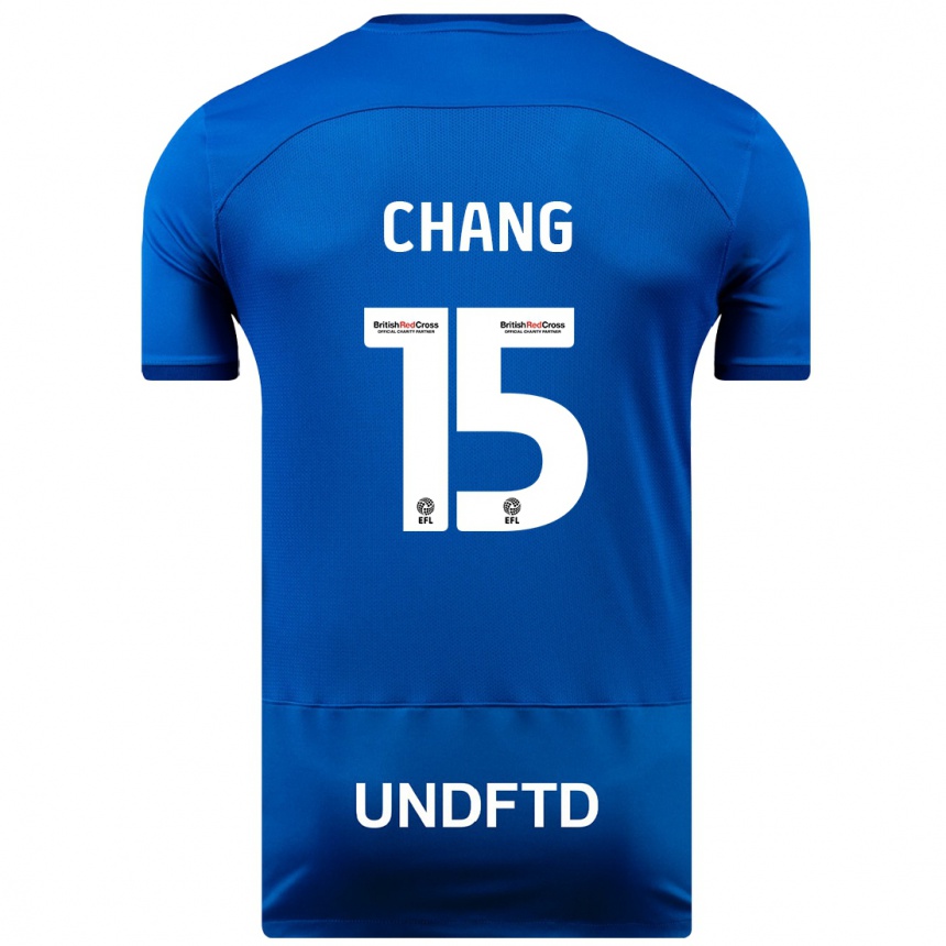 Hombre Fútbol Camiseta Alfie Chang #15 Azul 1ª Equipación 2023/24 México