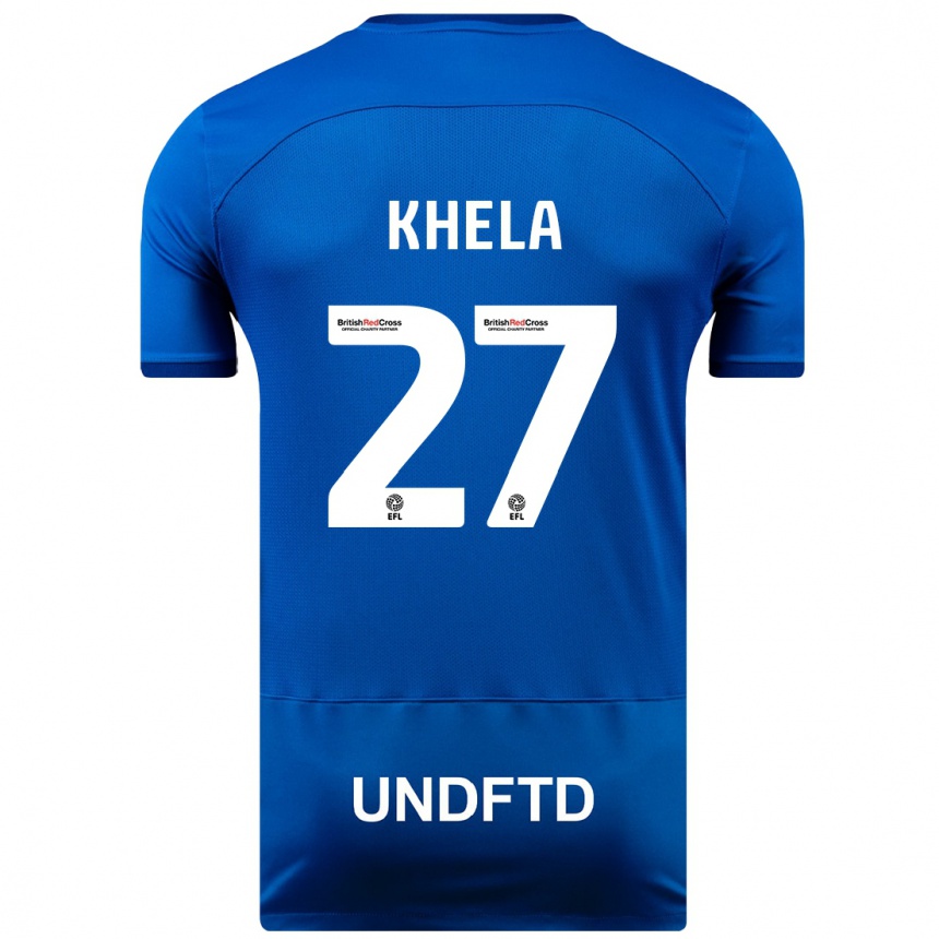 Hombre Fútbol Camiseta Brandon Khela #27 Azul 1ª Equipación 2023/24 México