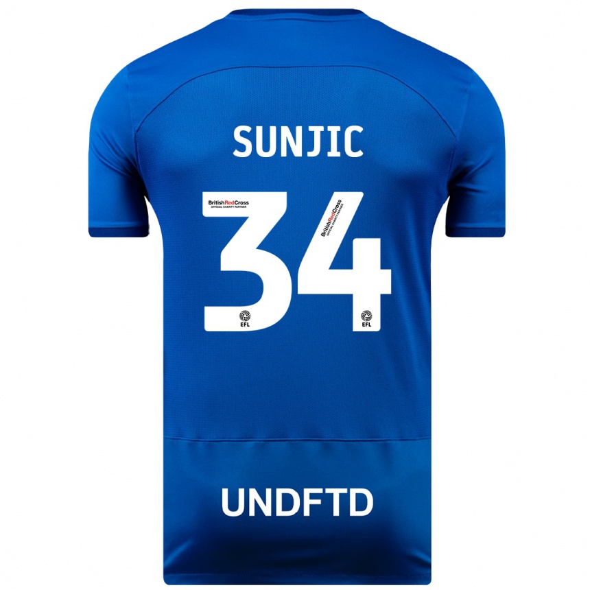 Hombre Fútbol Camiseta Ivan Sunjic #34 Azul 1ª Equipación 2023/24 México