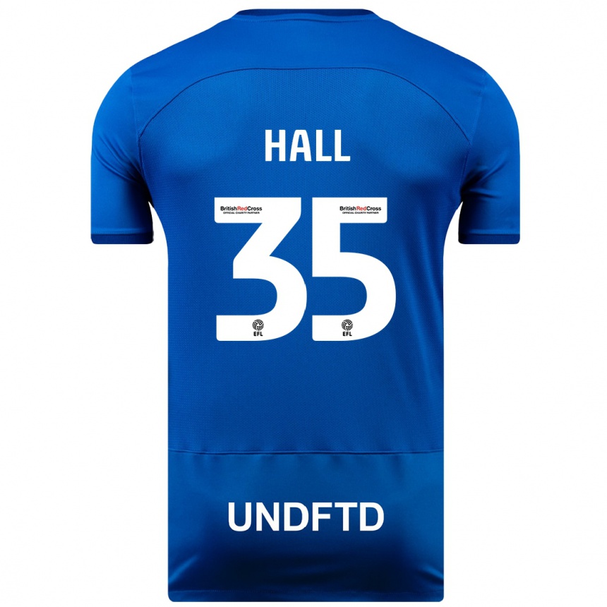 Hombre Fútbol Camiseta George Hall #35 Azul 1ª Equipación 2023/24 México