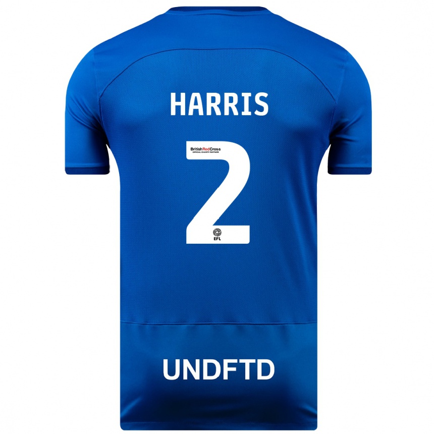 Hombre Fútbol Camiseta Martha Harris #2 Azul 1ª Equipación 2023/24 México