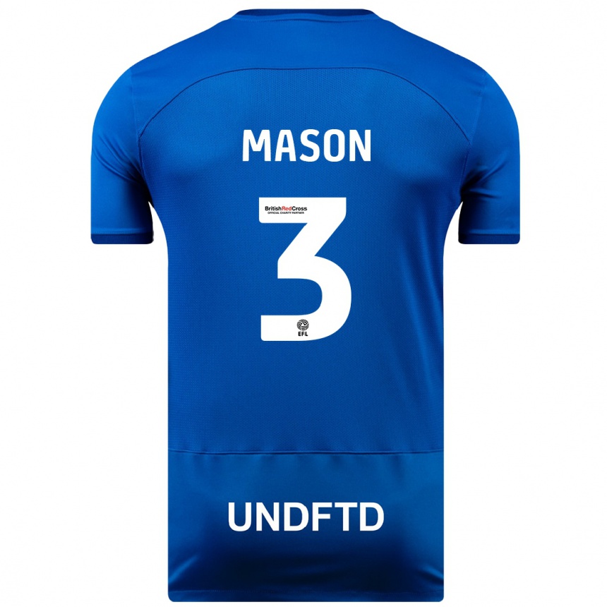 Hombre Fútbol Camiseta Ellie Mason #3 Azul 1ª Equipación 2023/24 México