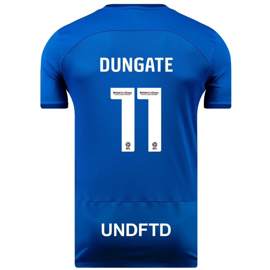 Hombre Fútbol Camiseta Katie Dungate #11 Azul 1ª Equipación 2023/24 México