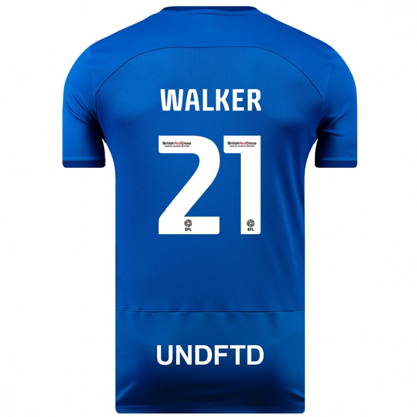 Hombre Fútbol Camiseta Claudia Walker #21 Azul 1ª Equipación 2023/24 México