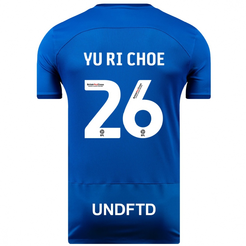 Hombre Fútbol Camiseta Yu-Ri Choe #26 Azul 1ª Equipación 2023/24 México