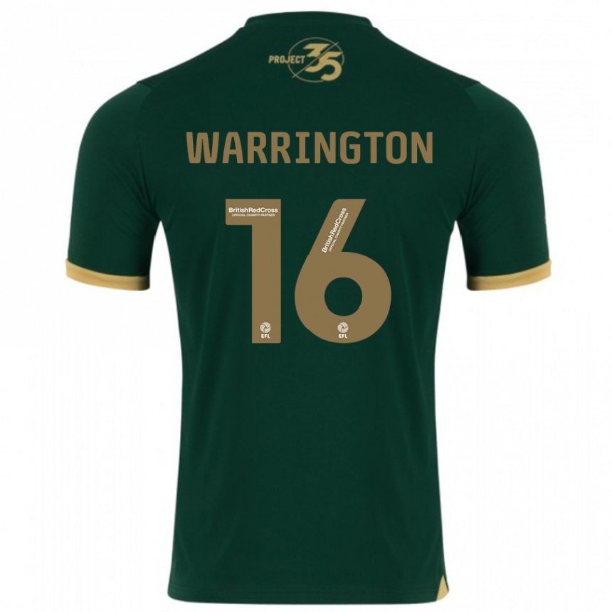 Hombre Fútbol Camiseta Lewis Warrington #16 Verde 1ª Equipación 2023/24 México