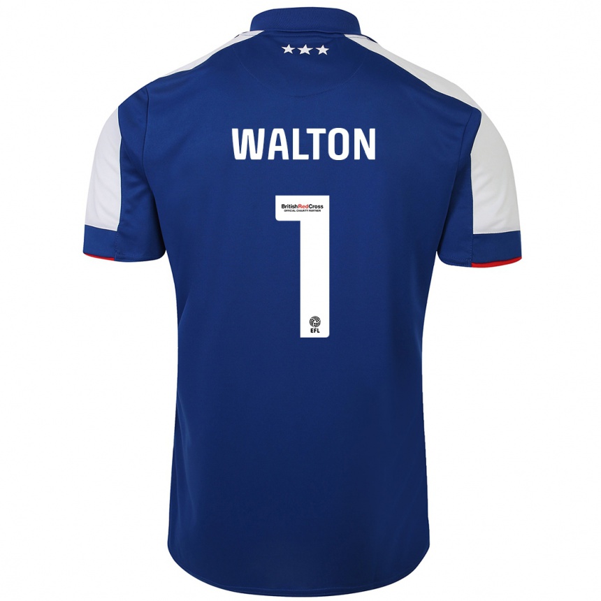 Hombre Fútbol Camiseta Christian Walton #1 Azul 1ª Equipación 2023/24 México