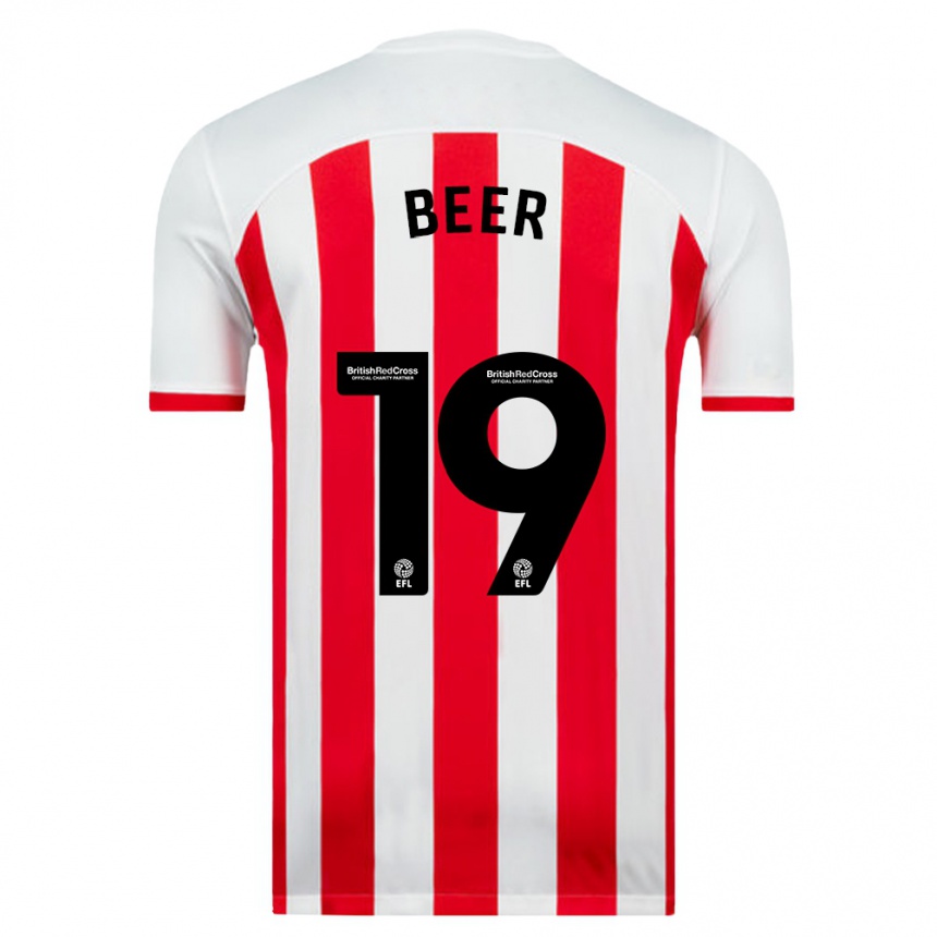 Hombre Fútbol Camiseta Megan Beer #19 Blanco 1ª Equipación 2023/24 México