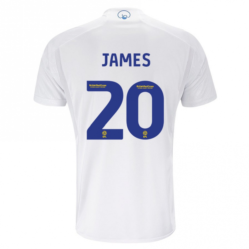 Hombre Fútbol Camiseta Daniel James #20 Blanco 1ª Equipación 2023/24 México