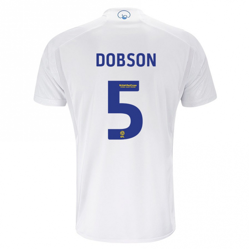 Hombre Fútbol Camiseta Ellie Dobson #5 Blanco 1ª Equipación 2023/24 México