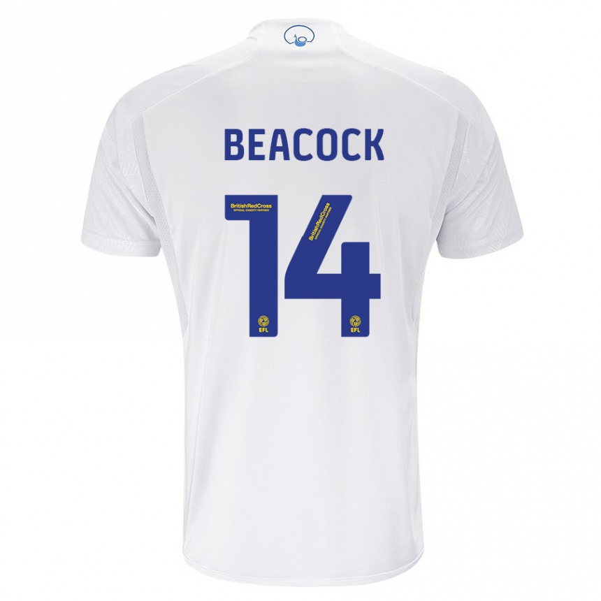 Hombre Fútbol Camiseta Molly Beacock #14 Blanco 1ª Equipación 2023/24 México