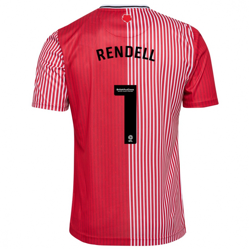 Hombre Fútbol Camiseta Kayla Rendell #1 Rojo 1ª Equipación 2023/24 México