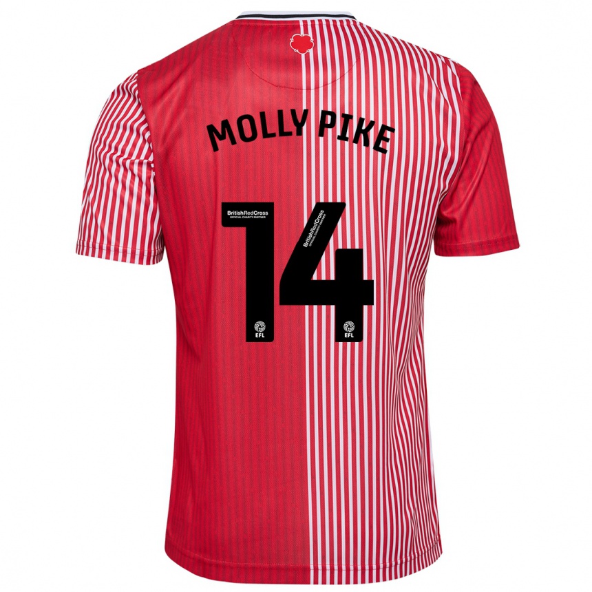 Hombre Fútbol Camiseta Molly Pike #14 Rojo 1ª Equipación 2023/24 México