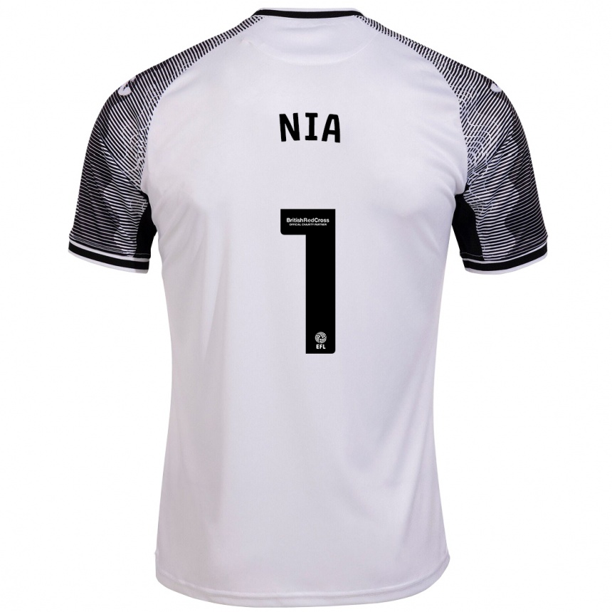 Hombre Fútbol Camiseta Ffion Rees Nia #1 Blanco 1ª Equipación 2023/24 México