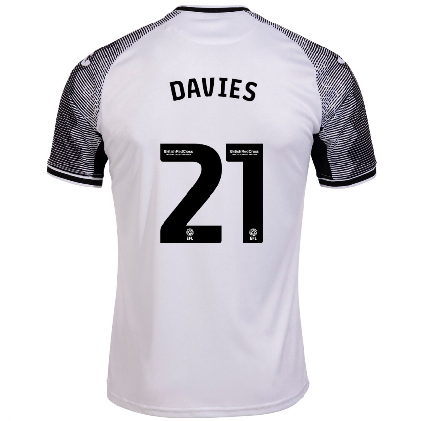 Hombre Fútbol Camiseta Laura Davies #21 Blanco 1ª Equipación 2023/24 México