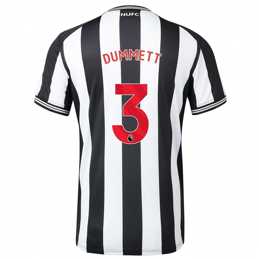 Hombre Fútbol Camiseta Paul Dummett #3 Blanco Negro 1ª Equipación 2023/24 México