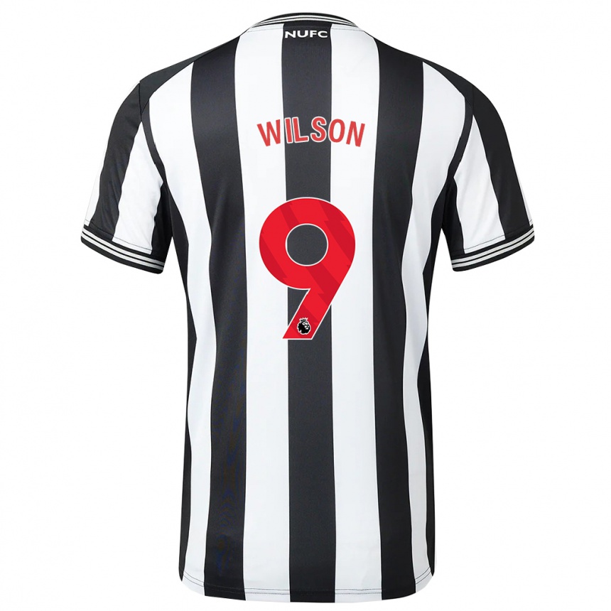 Hombre Fútbol Camiseta Callum Wilson #9 Blanco Negro 1ª Equipación 2023/24 México